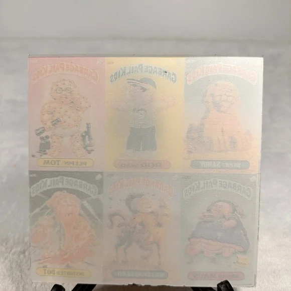 Rare Vtg MCM 1986 Six Different Images Of Garbage Pail Kids Carnival Prize Glass - Picture 2 of 15